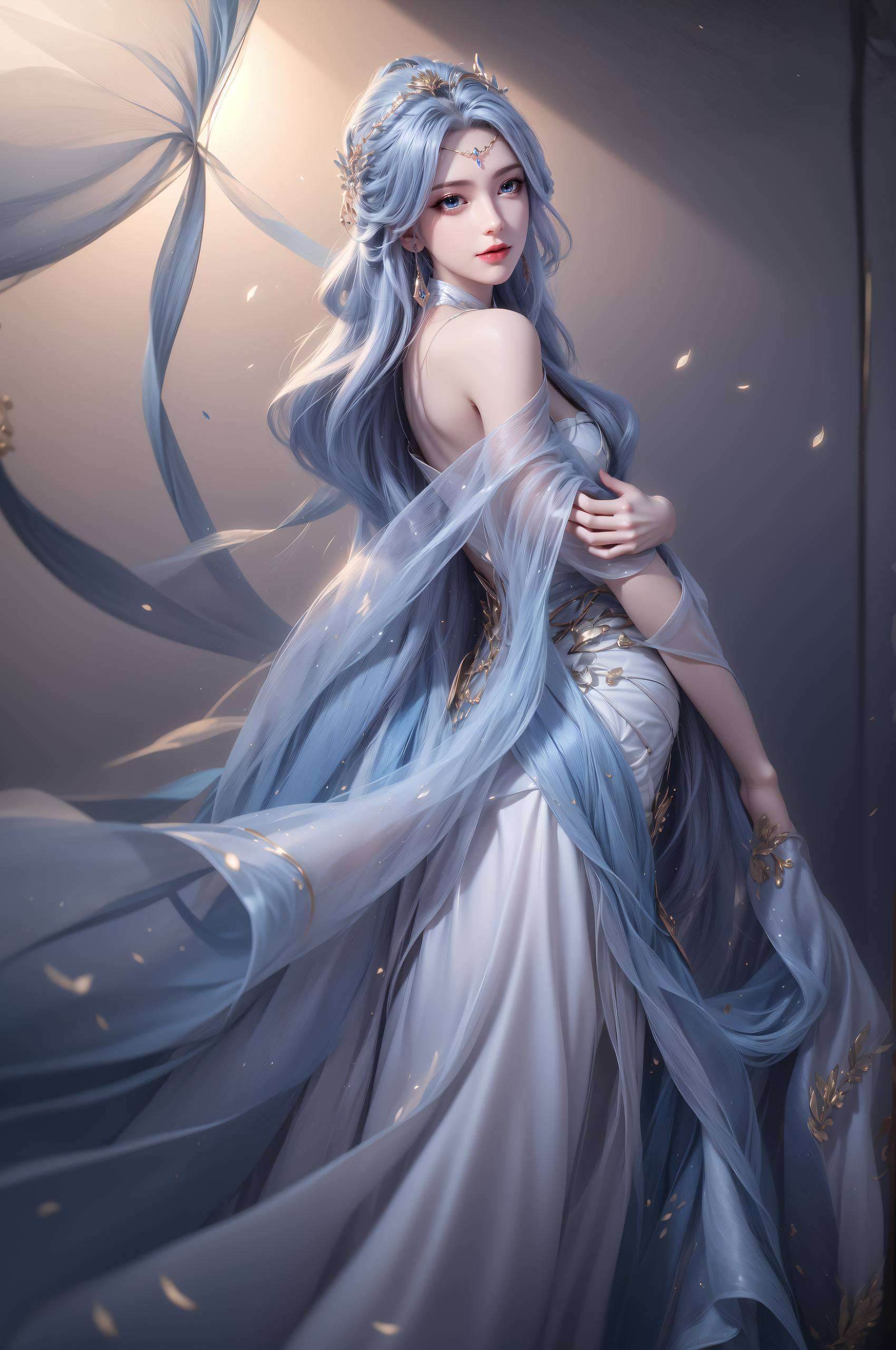 宁雨蝶裙子绘画高清美图
