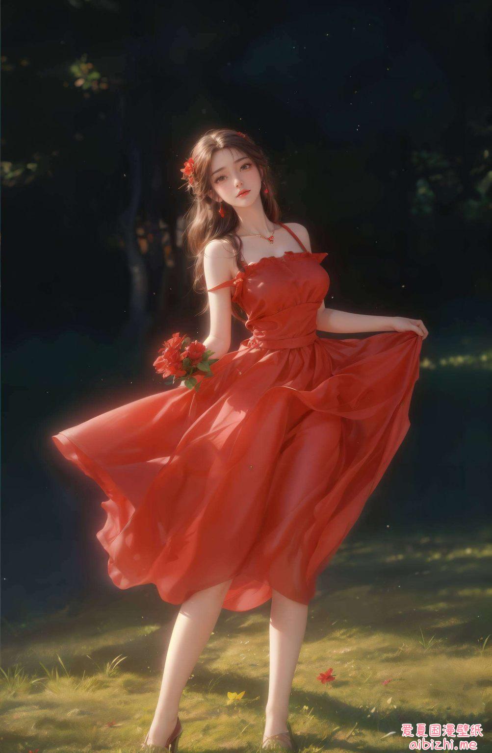 国漫女生的丝绒梦幻火灵儿壁纸超美动漫