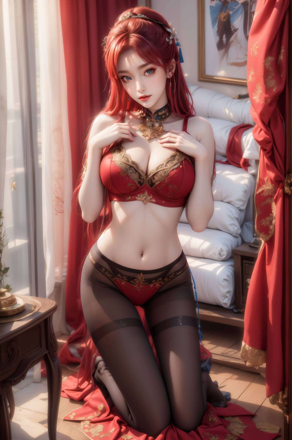 细腻笔触勾勒出古典美人的婉约气质高清画质让每一细节都生动逼真