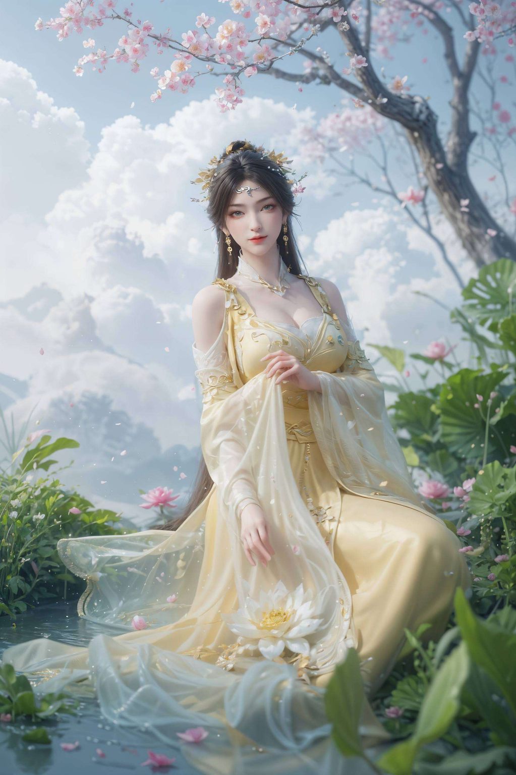 她那婉约的美态细腻的笔触