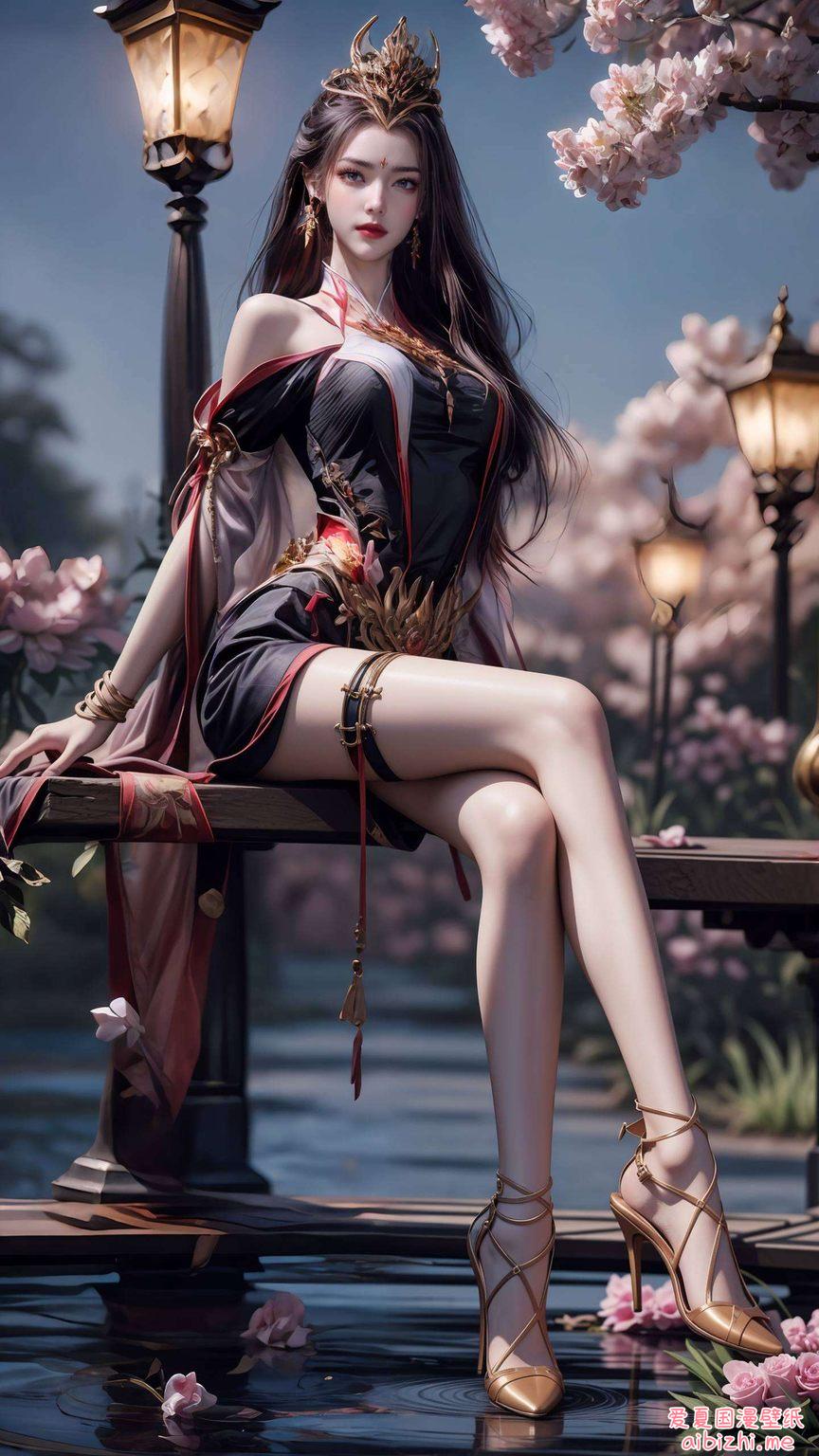 酒玖师叔的动态壁纸赛博朋克风华绝代