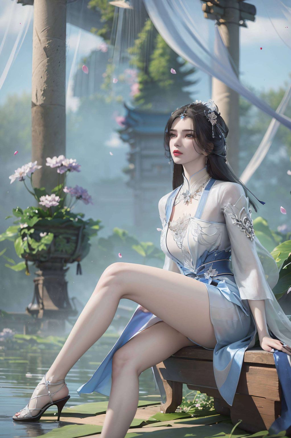 融合细腻的东方元素以古典美少女李慕婉的优雅形象为核心