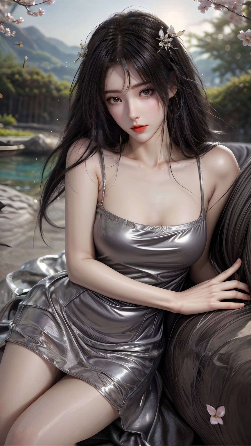 都是一场视觉盛宴这款AI国漫女神抽象IPAD炫彩壁纸