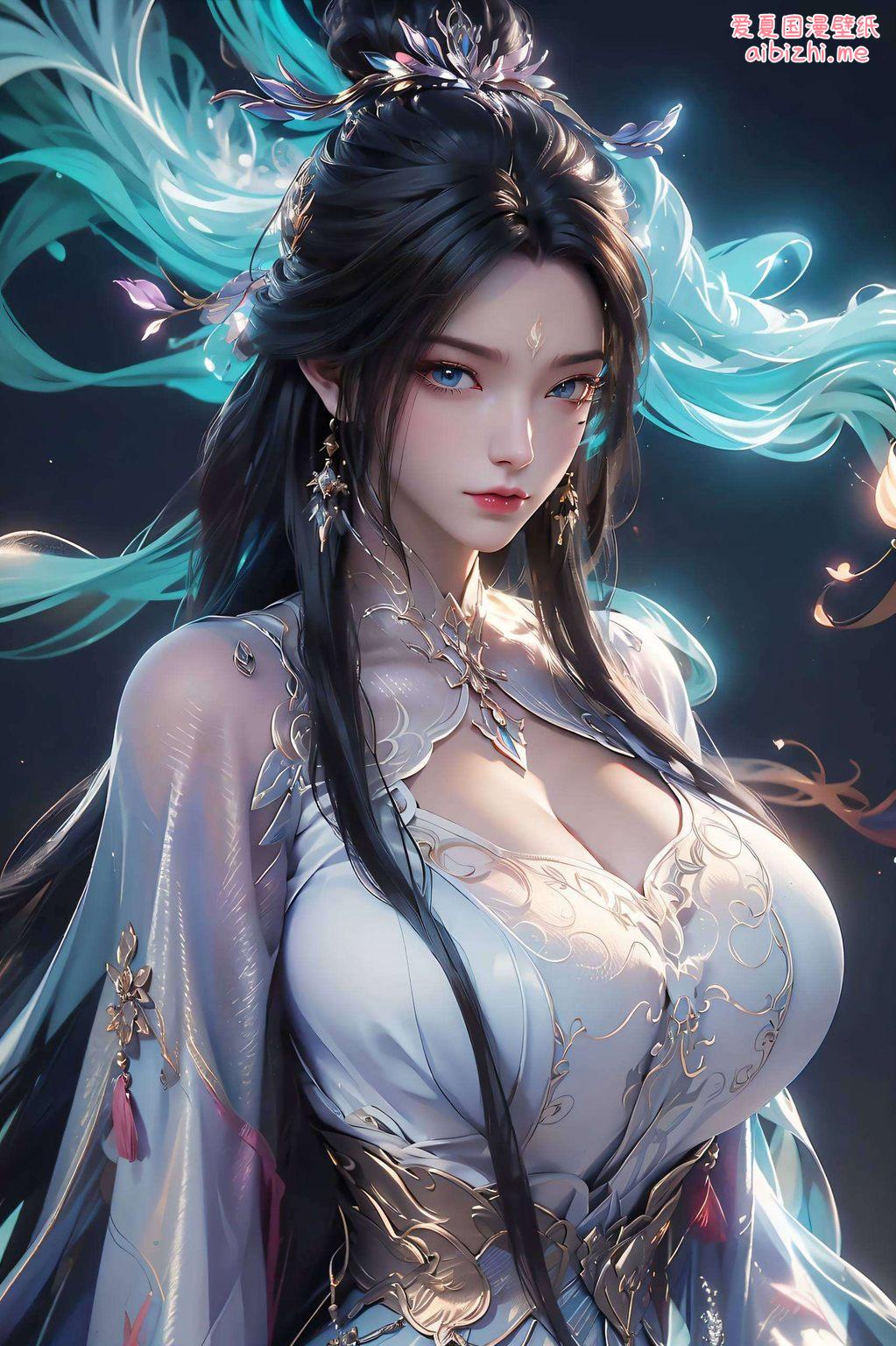 神秘的绿意背景下情感流转