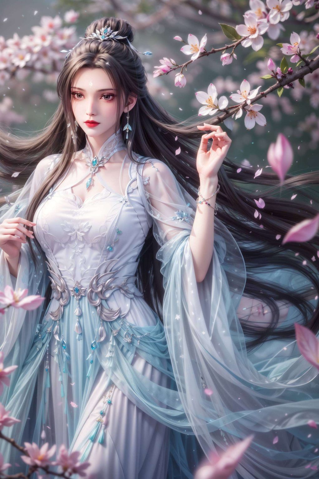 细腻的笔触捕捉了陆雪琪清丽的容颜美得令人窒息