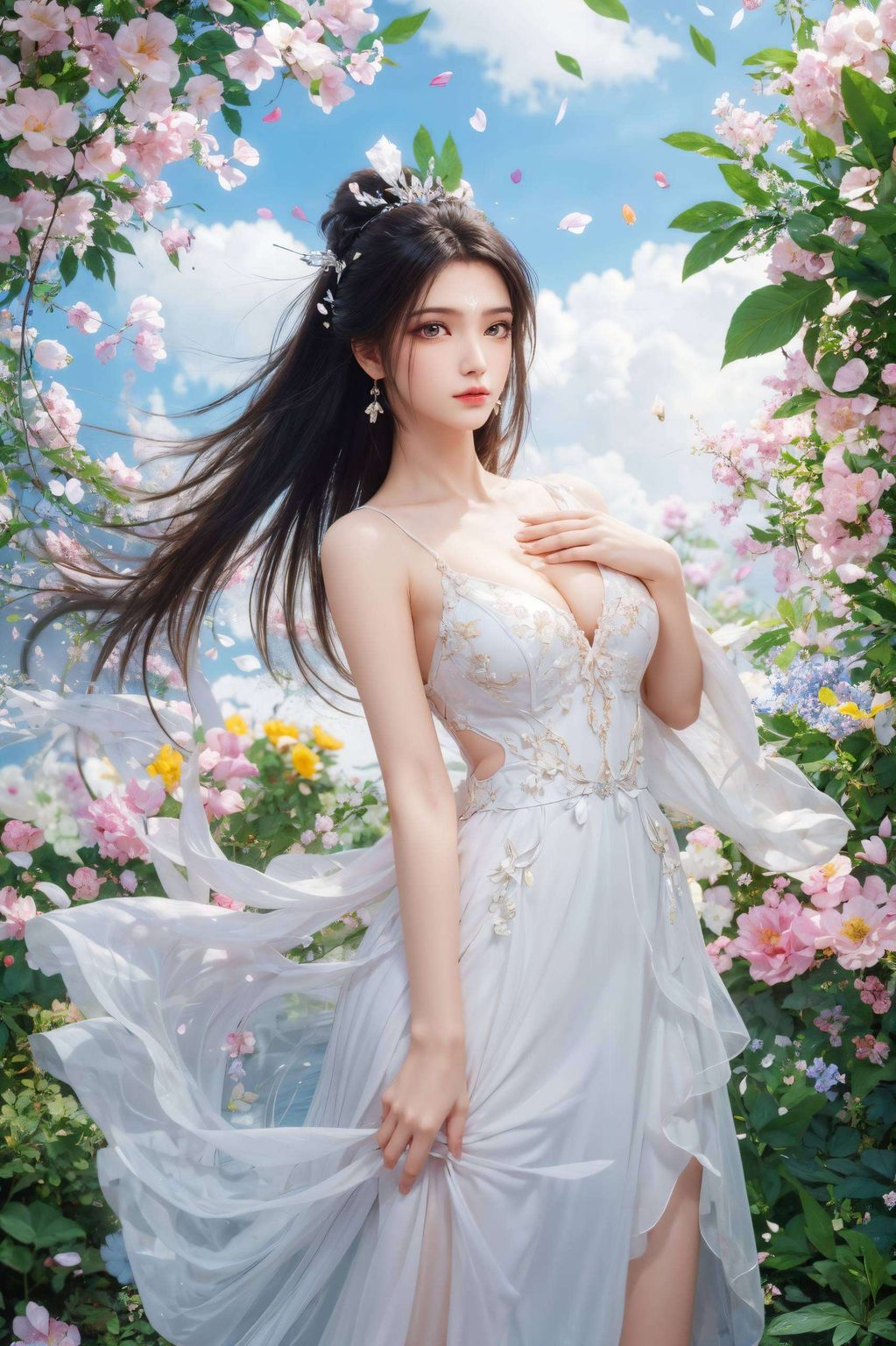 即可将这份独特的美感带回你的世界发现高清AI人物特写——赛博朋克2k国漫女神陆雪琪的可爱壁纸
