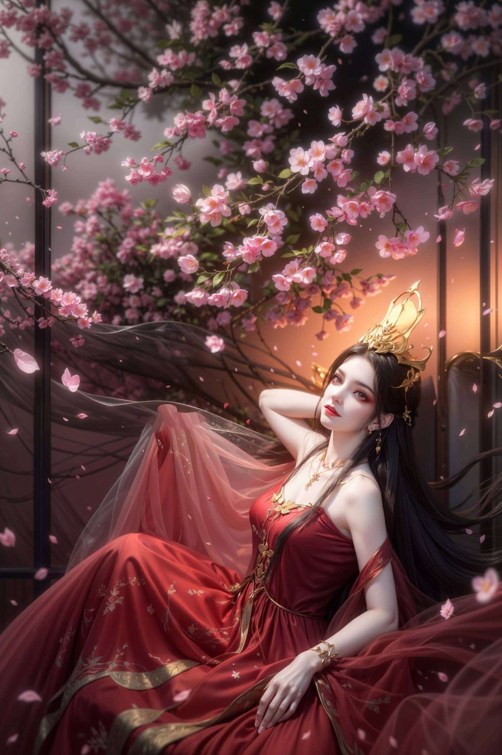 这幅唯美拼贴4k高清古香古色壁纸将斗破苍穹中的美杜莎完美融入古典美学之中