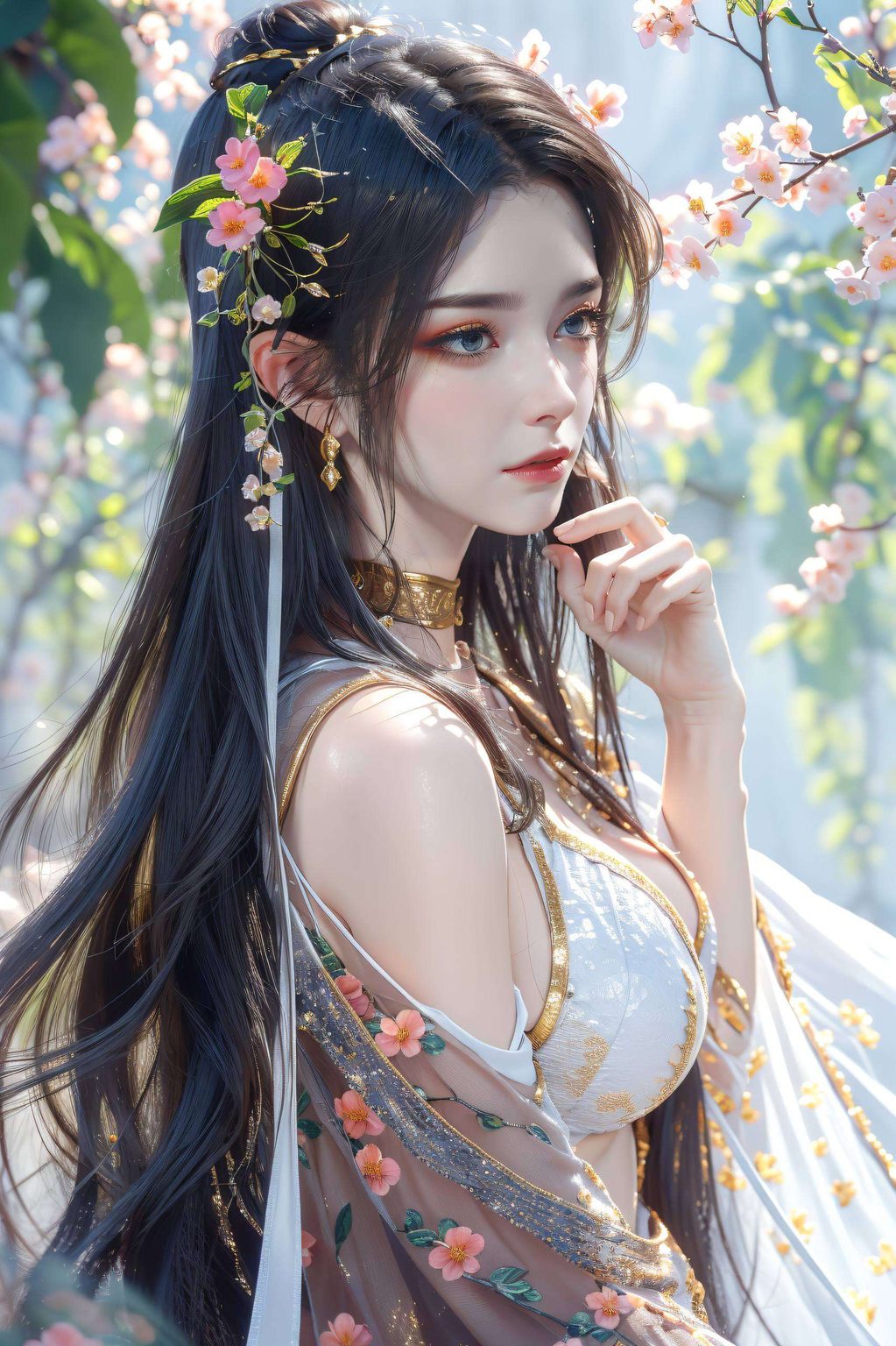 与古风背景相映成趣蛇发盘旋
