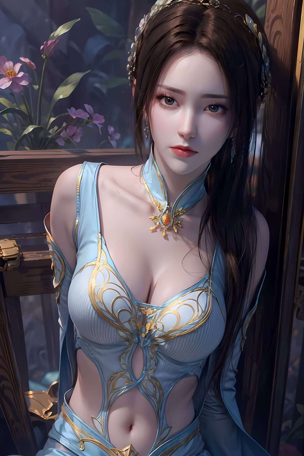 她的倩影每一朵花瓣都细腻入微