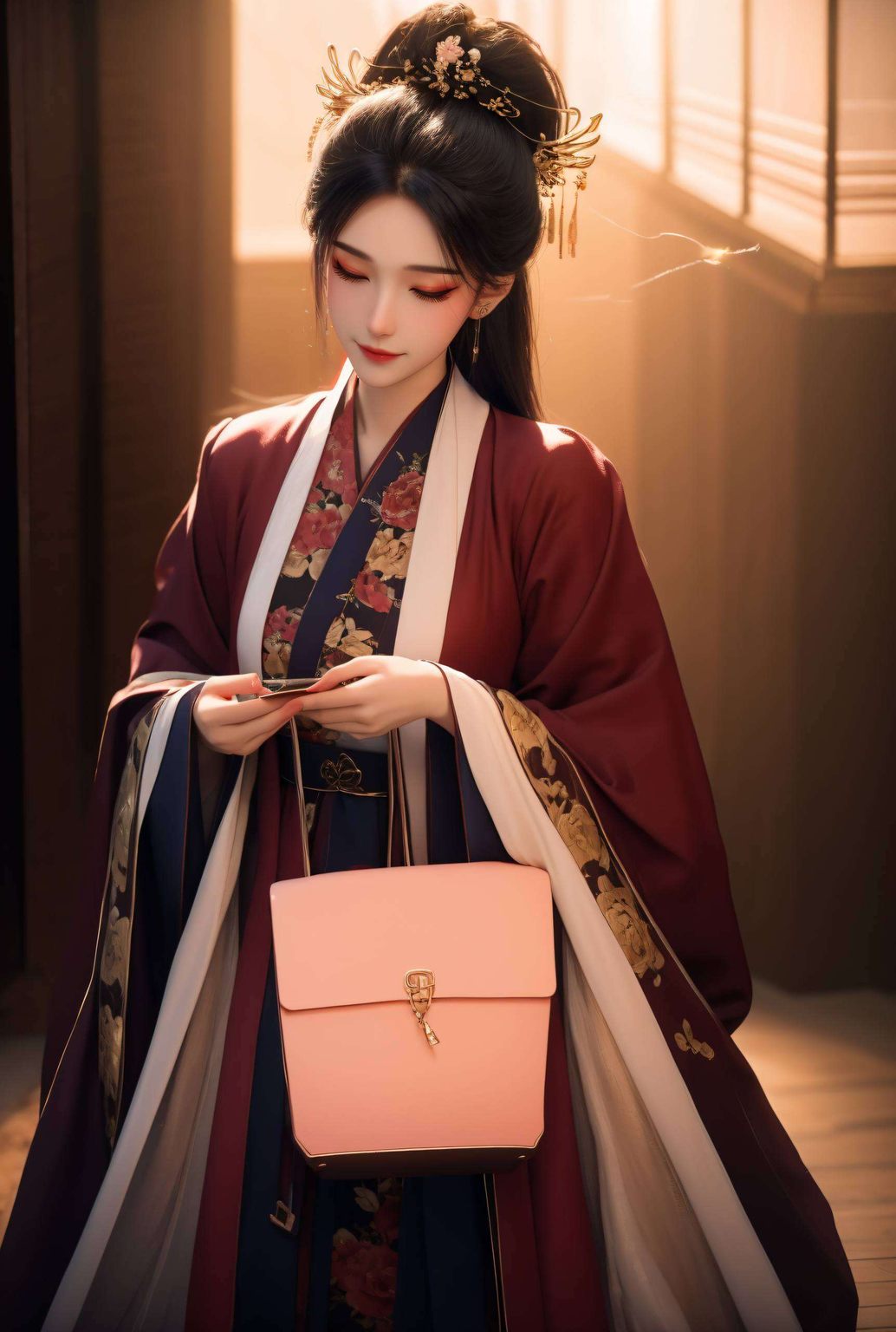 她的眼神如星辰璀璨在4K高清壁纸中绽放光彩