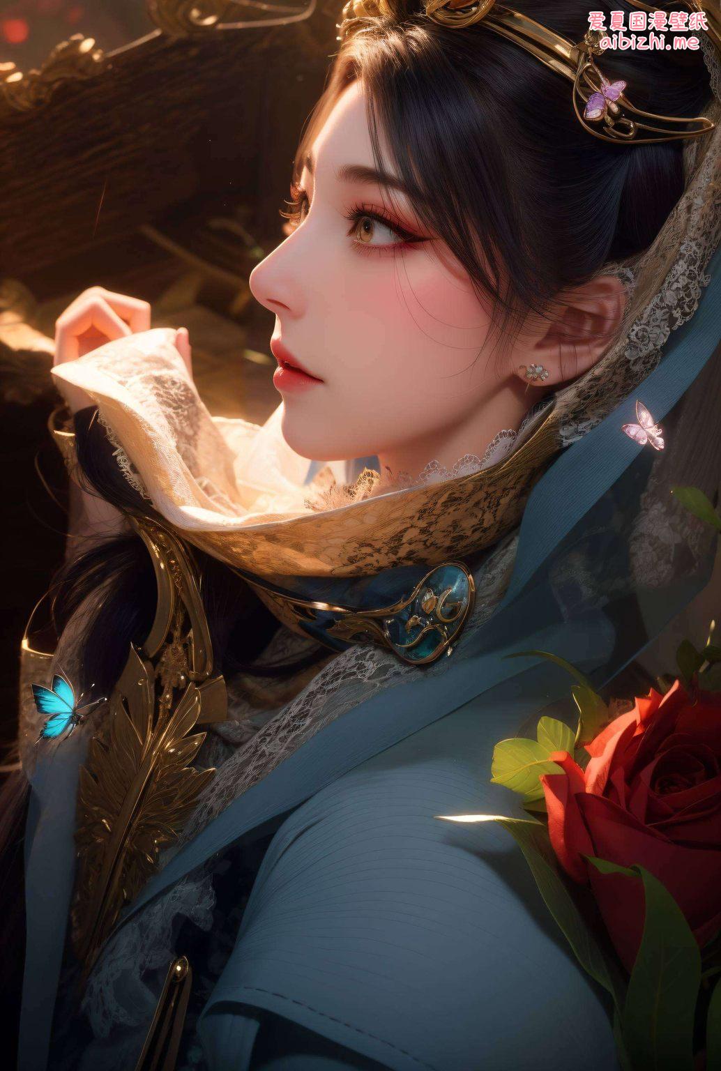 每一笔每一划都细腻入微仿佛能闻到她发间的清香