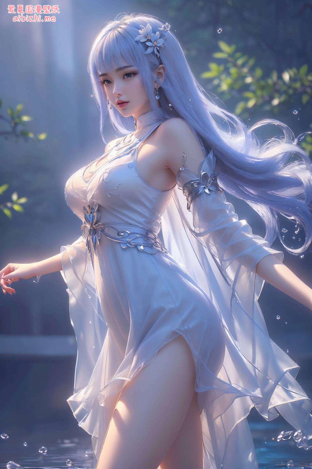 她的身影如诗如画为你的桌面带来一抹宁静与惊艳