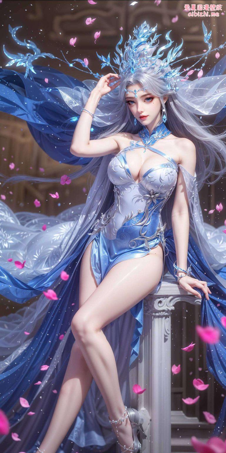这款AI绘画角色素材壁纸是桌面上的艺术