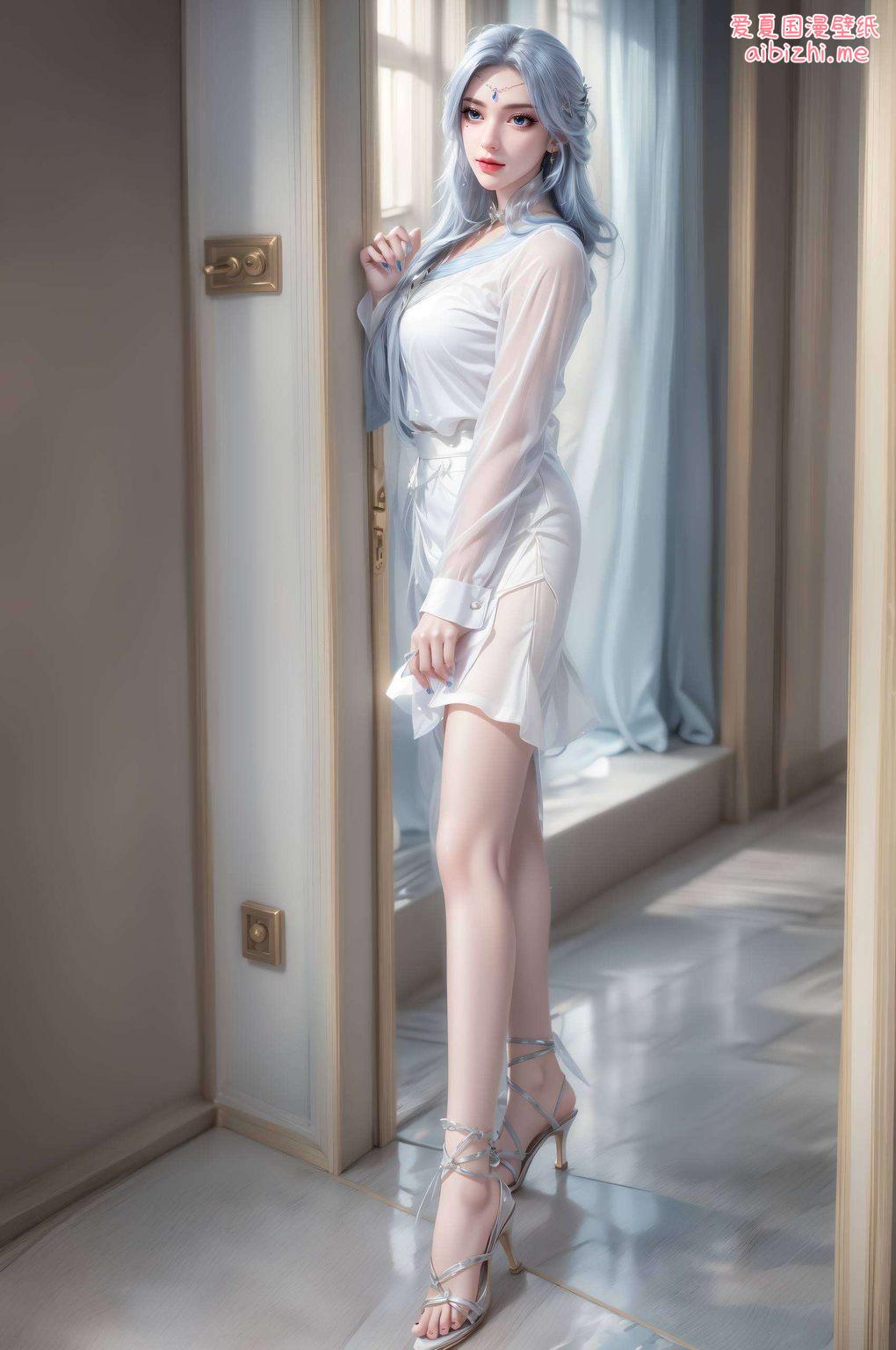 画面中的她与罗征深情相依这款1080p壁纸将国漫女神宁雨蝶的抽象艺术风格展现得淋漓尽致