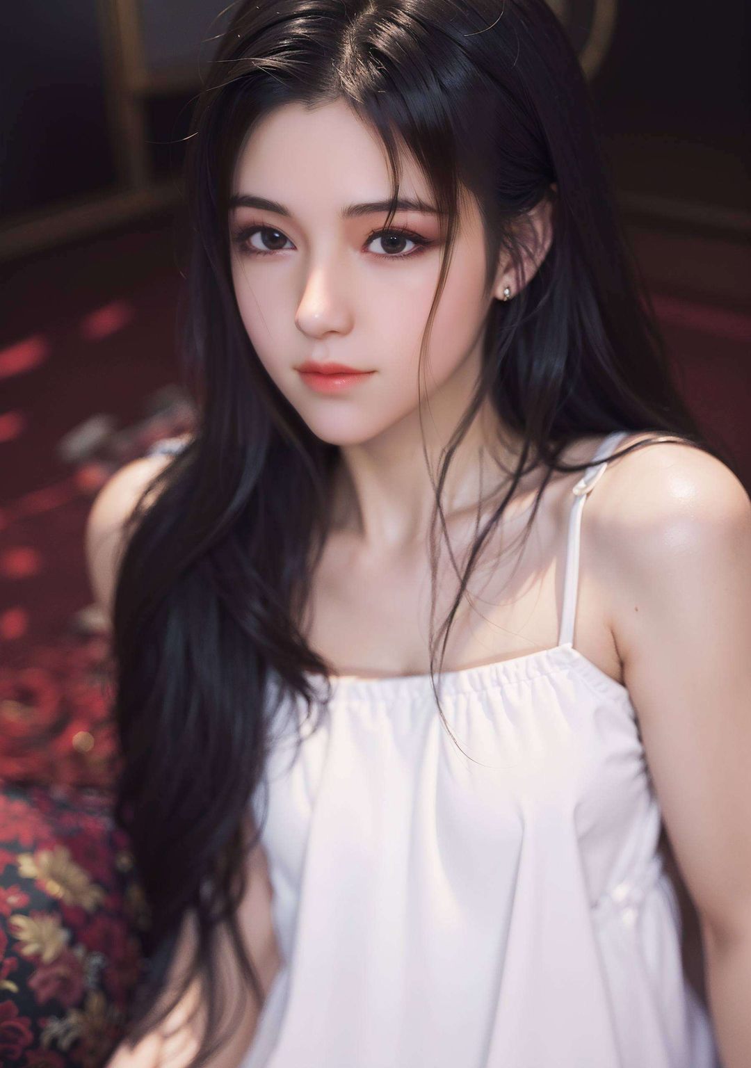 这款AI国漫女生花卉PC动画壁纸细腻呈现每一朵花瓣的细节