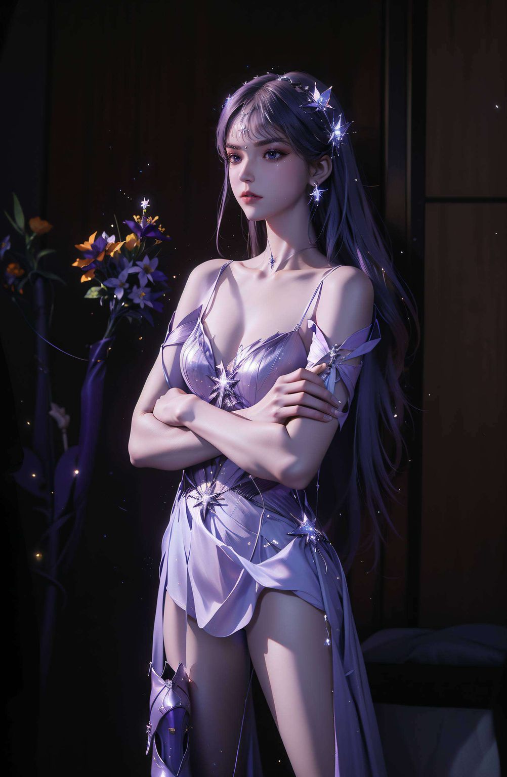 这款AI绘画角色pose素材是你桌面壁纸的绝佳之选
