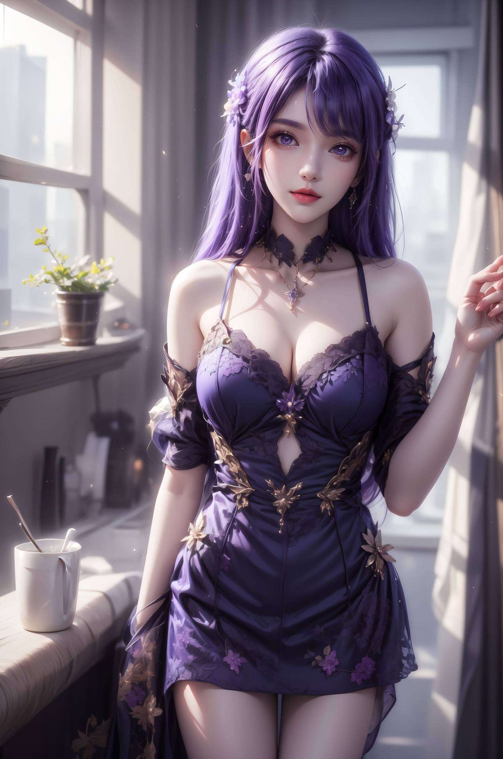 条纹元素贯穿画面尽显时尚韵味