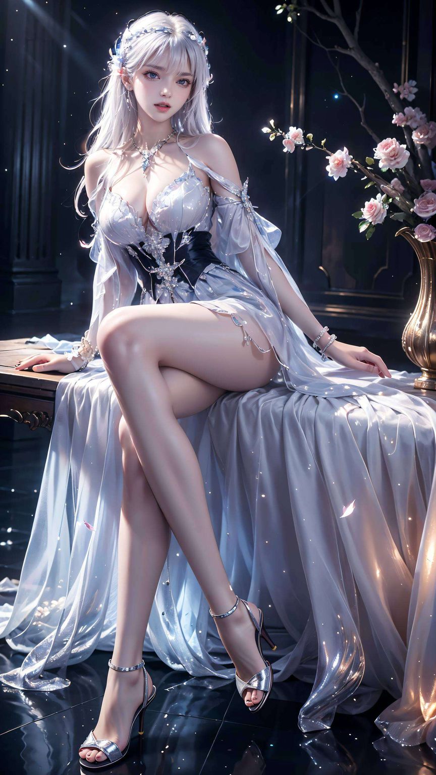 生日壁纸映衬着她的甜美笑颜如梦如幻