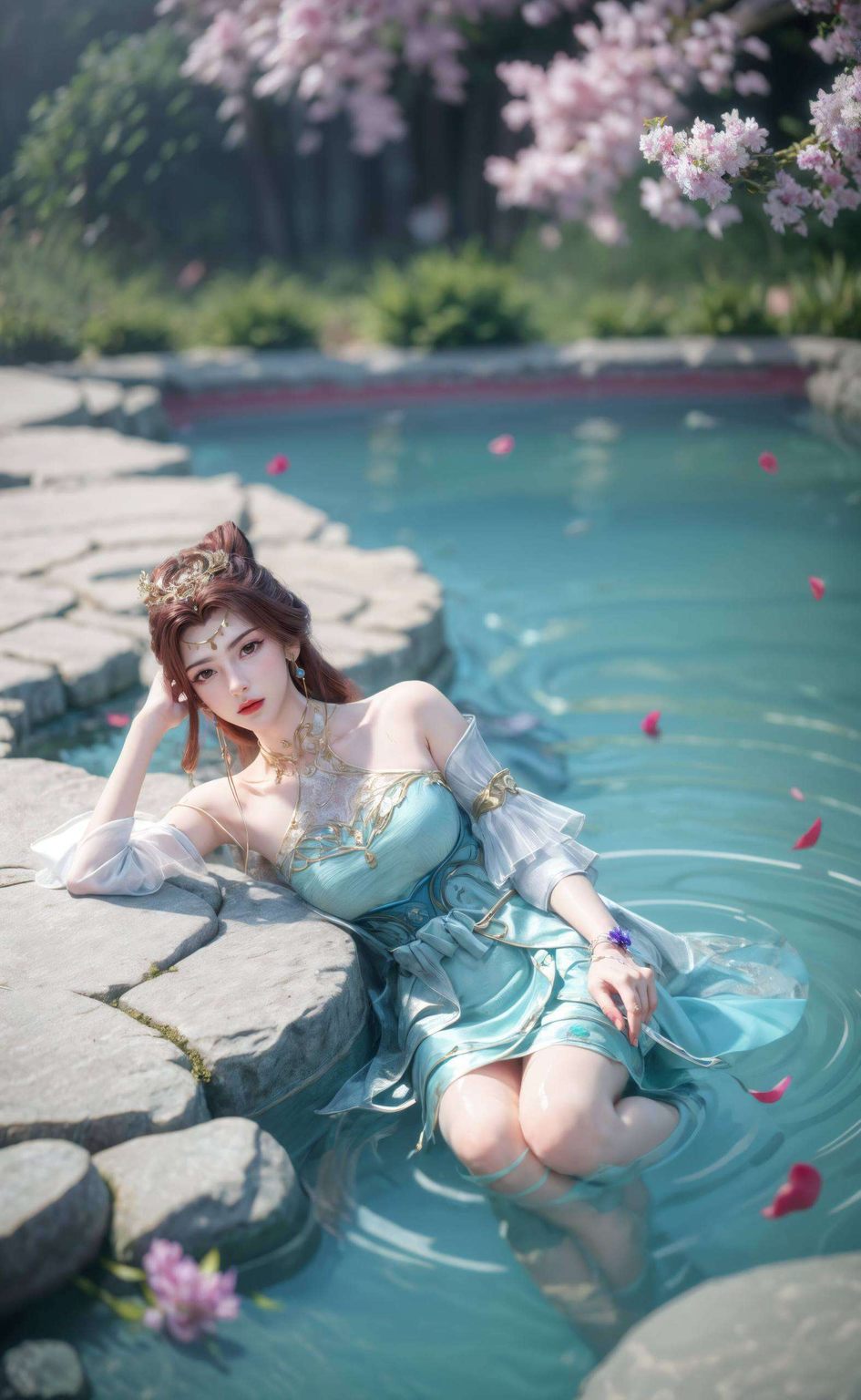 捕捉了国漫女生苏灵韵的优雅背影这款4K高清动画壁纸