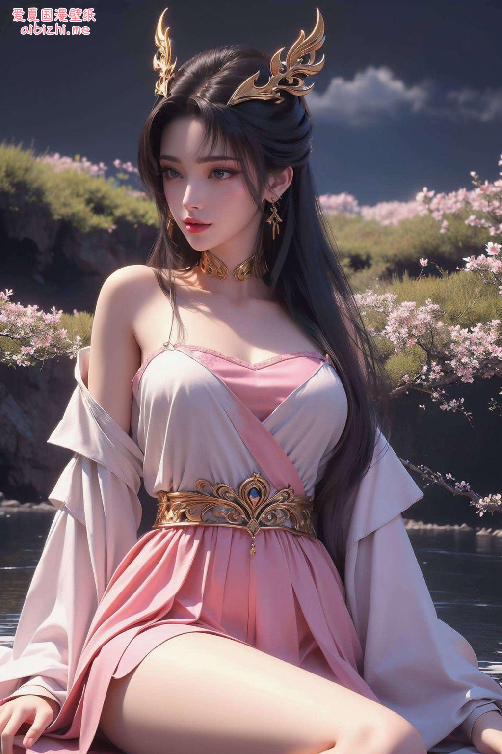 ins风满满她悠然地在水中畅游