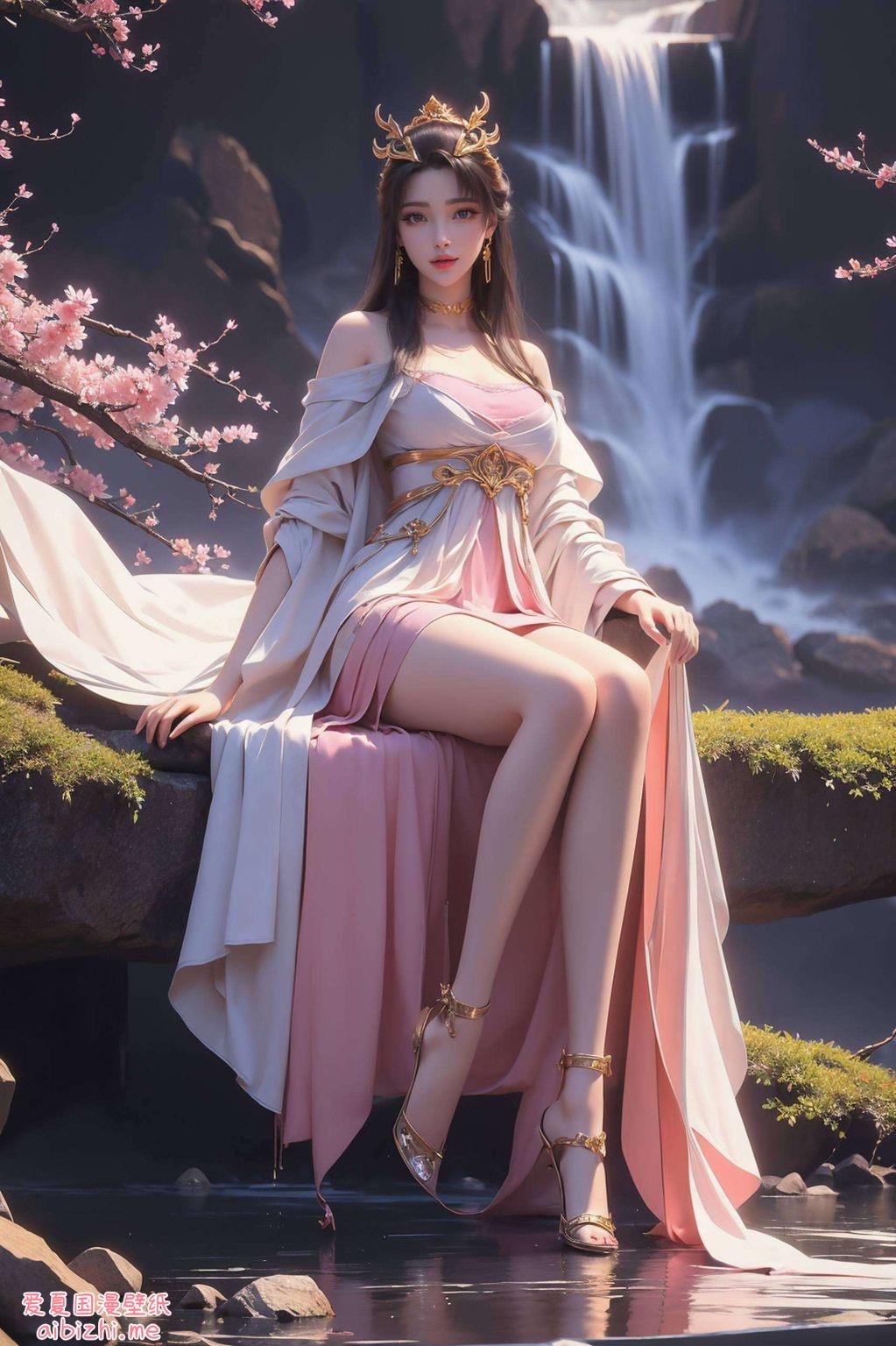 天狐仙子翩翩起舞这款全面屏壁纸图片大全