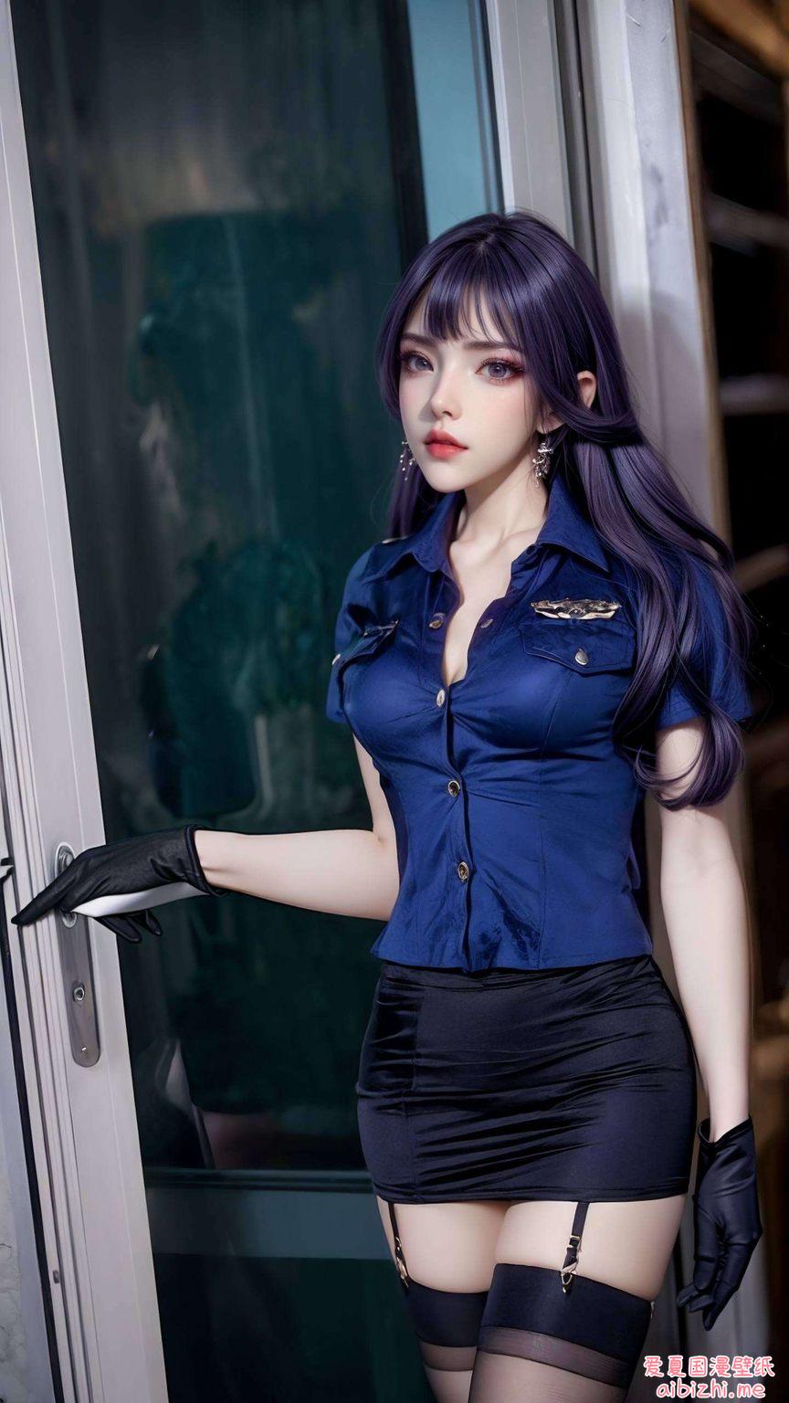 这款PCAI美女壁纸让你在每一次点亮屏幕时