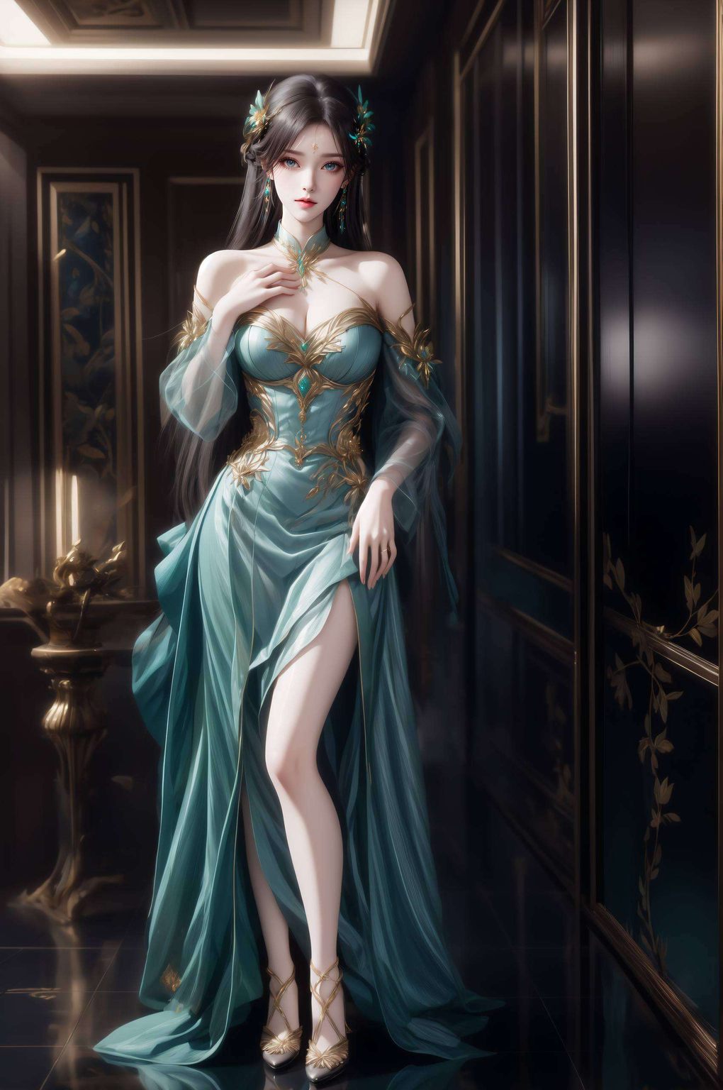 这款AI绘画全屏壁纸集各种姿势素材