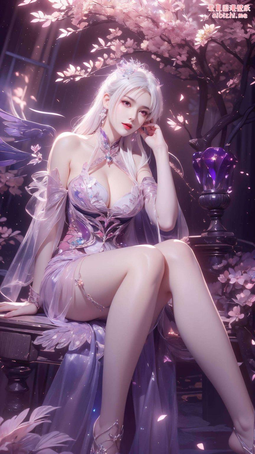 与小医仙共赴一场紫色幻想之旅这款精美绝伦的紫色二次元壁纸