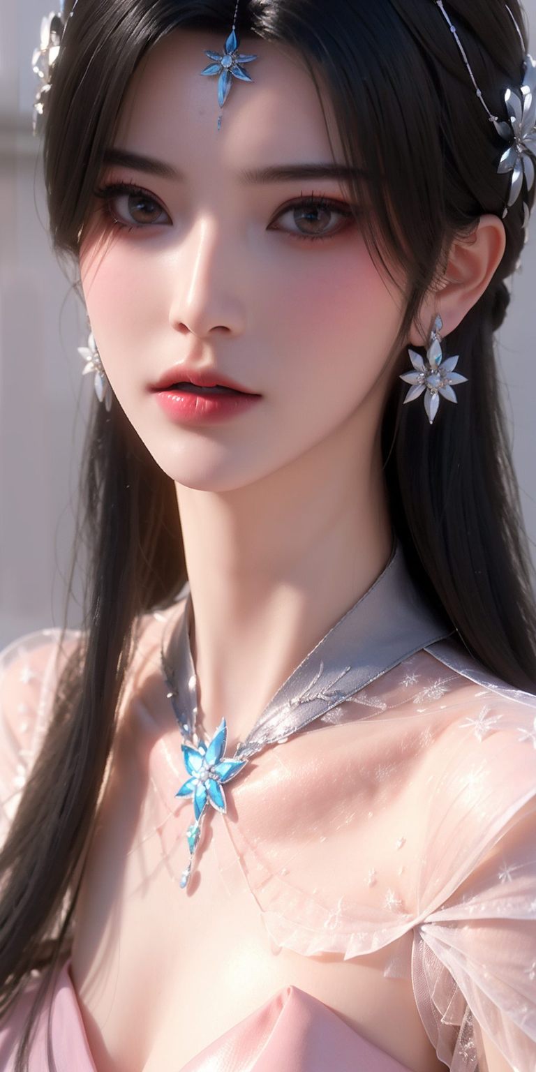 电脑绘制的水彩风格壁纸她如月光般皎洁