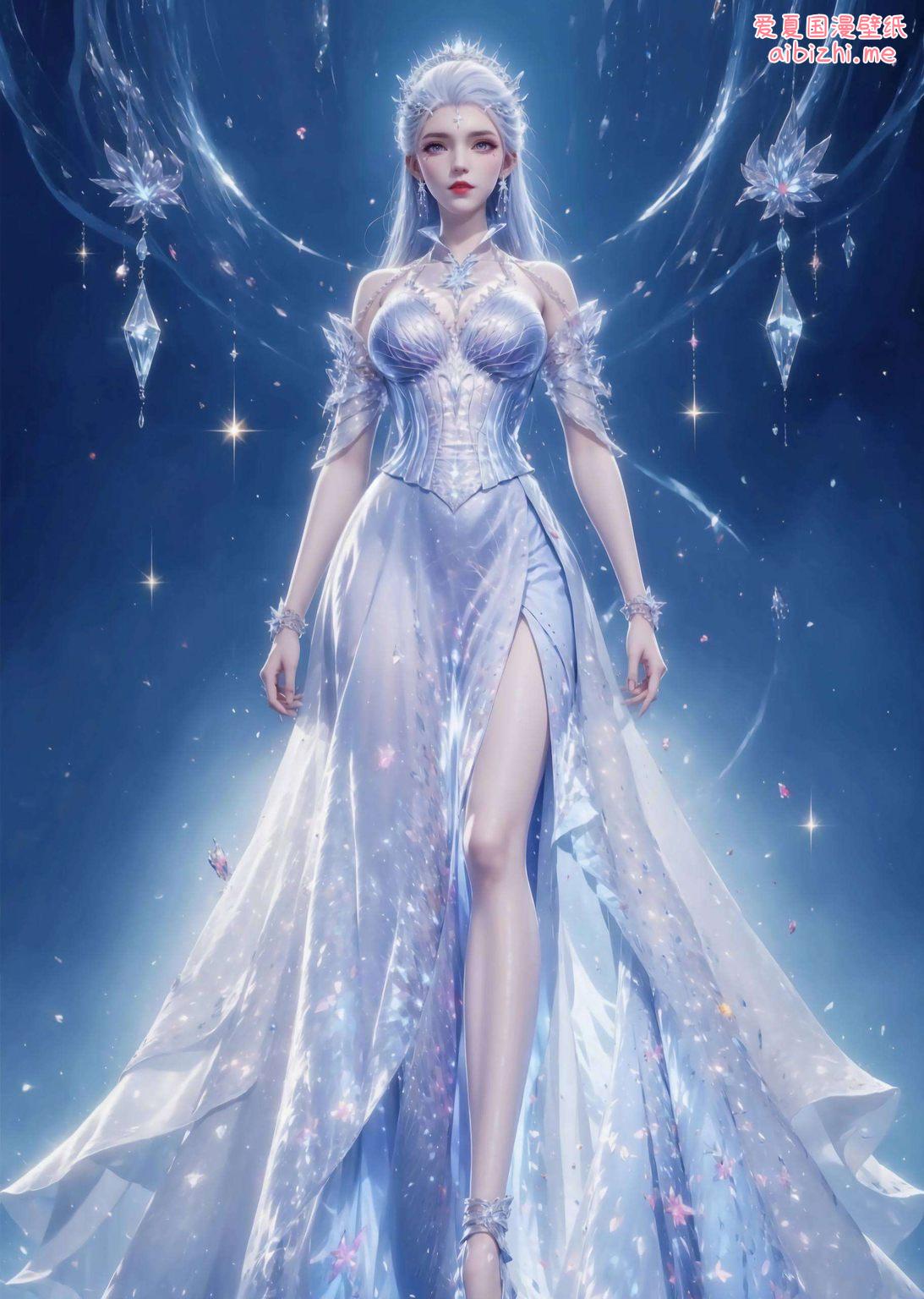 既高贵又迷人美丽的雪女披上面纱