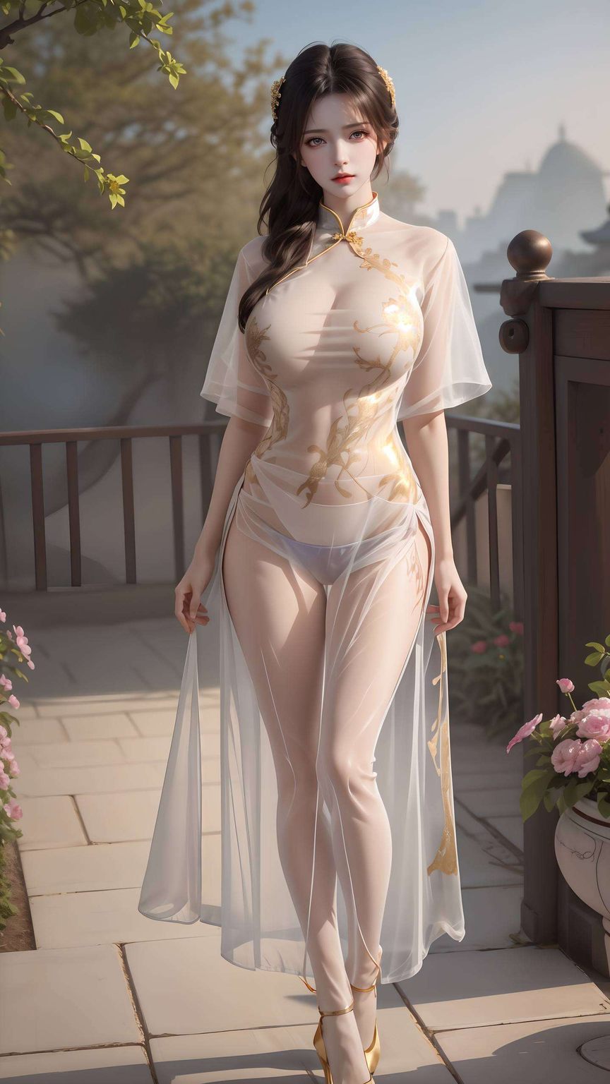 国漫女生的魅力在平板上绽放酷炫光影交织
