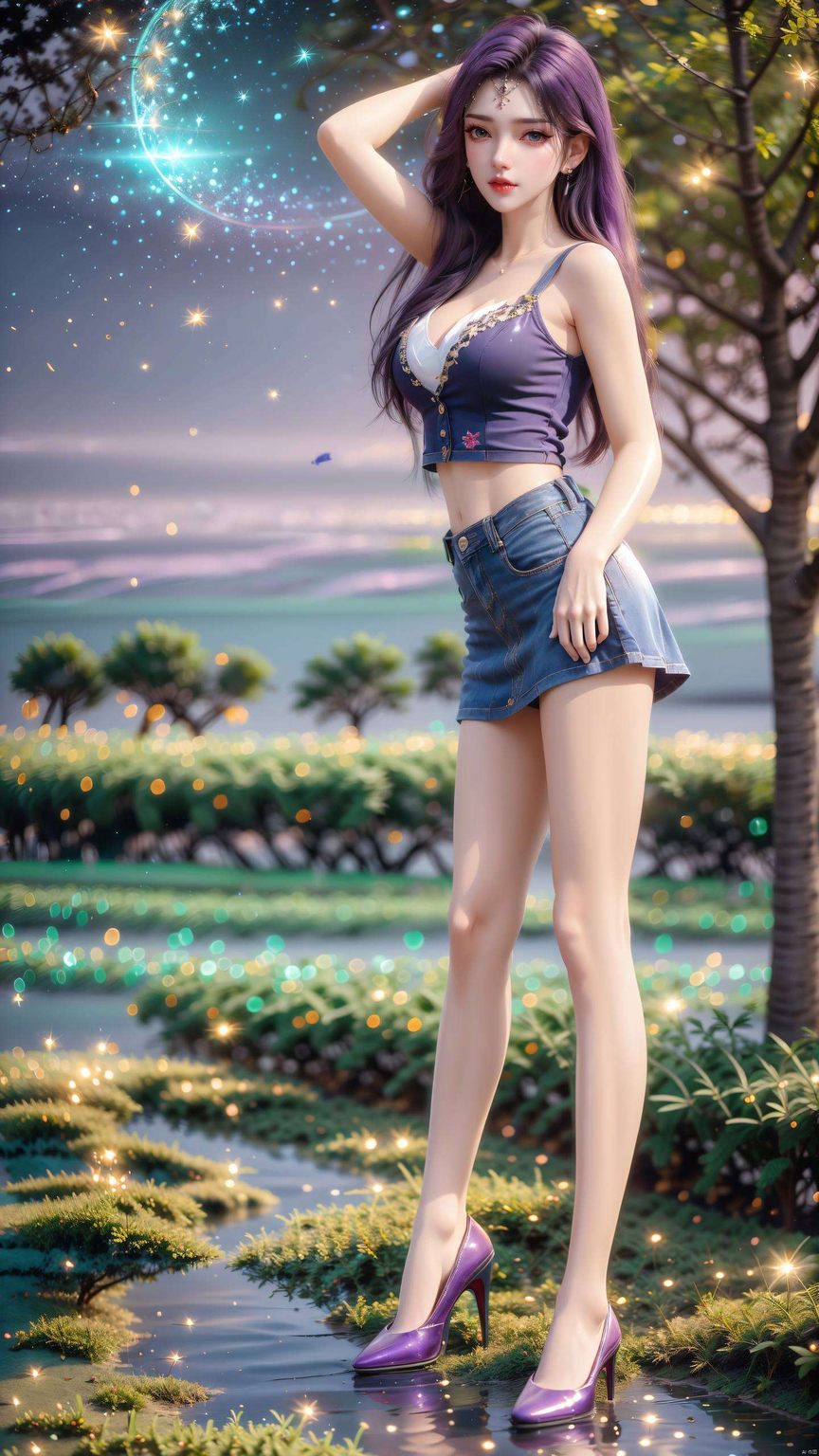 高清壁纸图中的她这位AI国漫女主