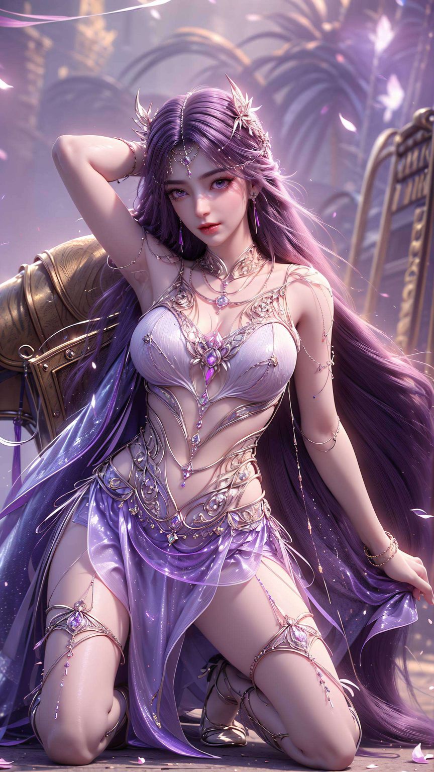 这款绿色同人壁纸将国漫女神的灵动之美融入每一帧动态之中
