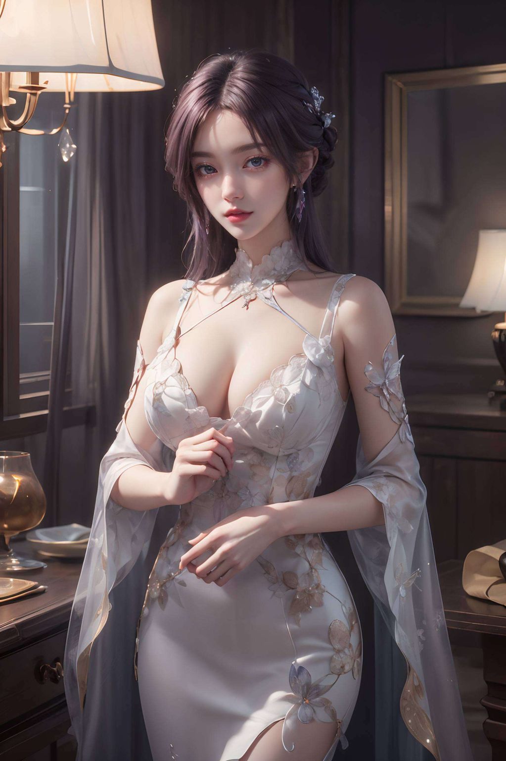 以国漫美女石昊云曦的半边脸为灵感打造出这款独具艺术气息的壁纸