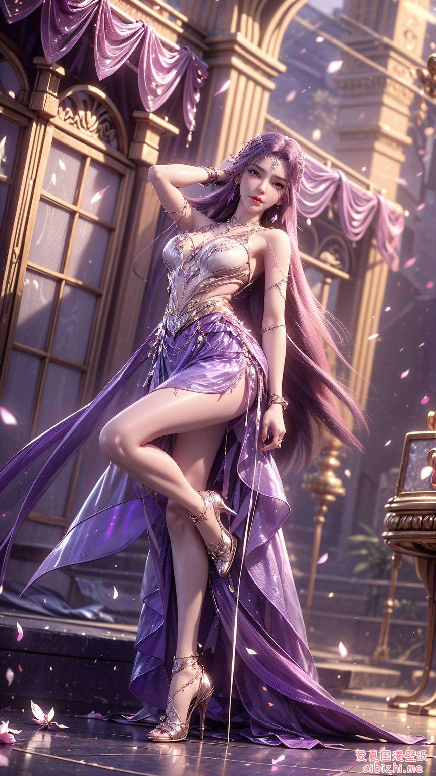 使得整个画面充满了少女心的梦幻感石昊背着云曦