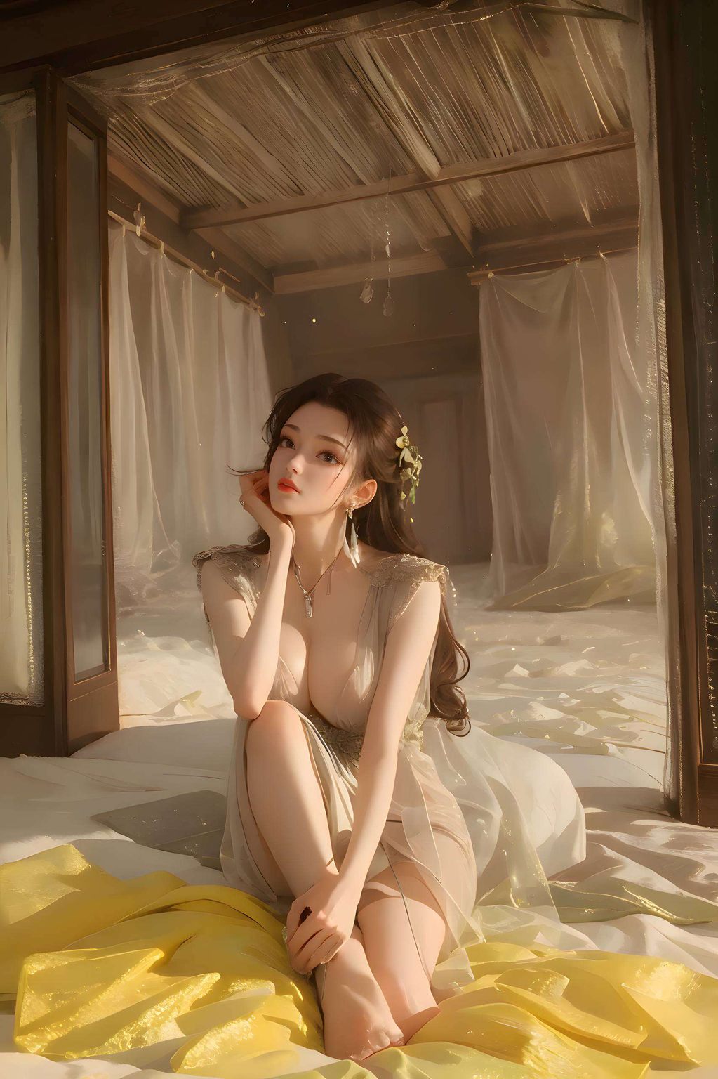 为你的桌面带来一抹清新的古韵风情绘制了国漫美女云韵的甜美笑容