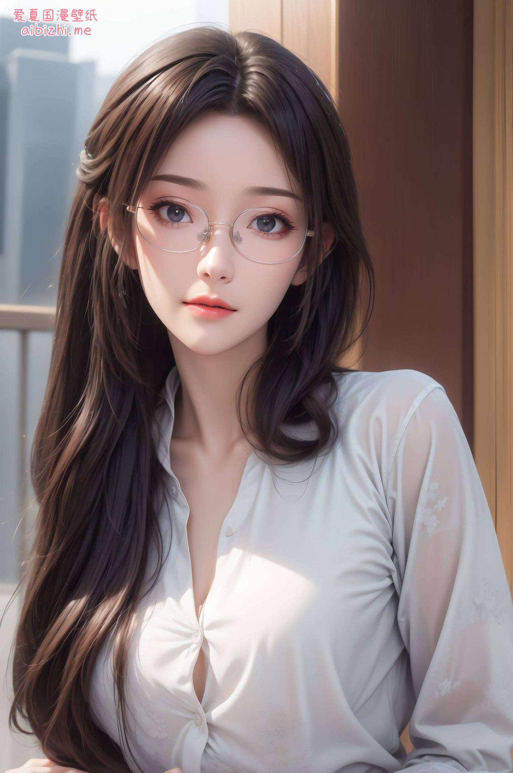 巧妙融入云韵的倩影这款高清壁纸