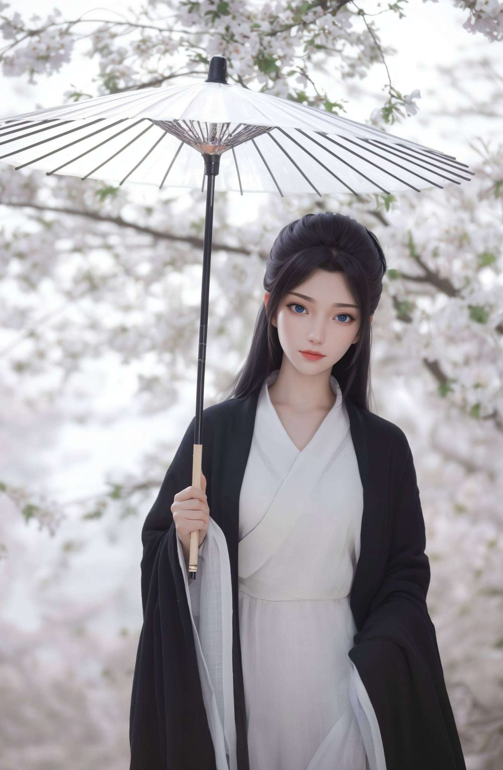 这款紫色手绘手机壁纸以云韵外番女神的倩影为主题描绘国漫之美