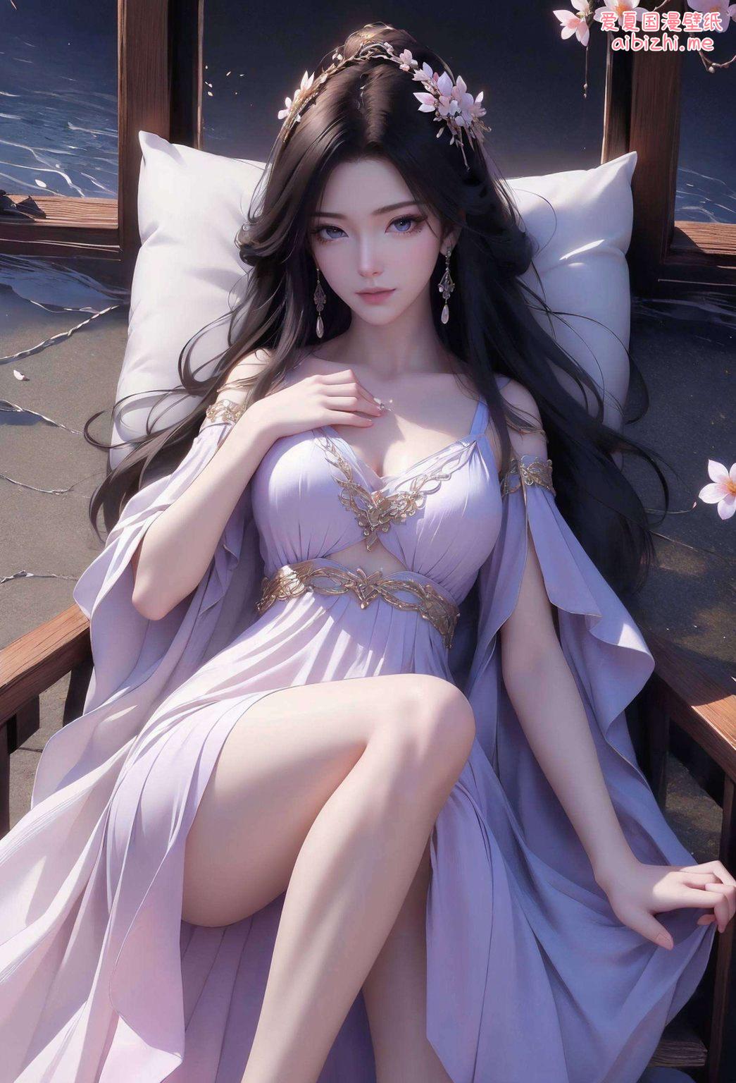 融合了神秘与活力这款紫色立体iPhone动画壁纸