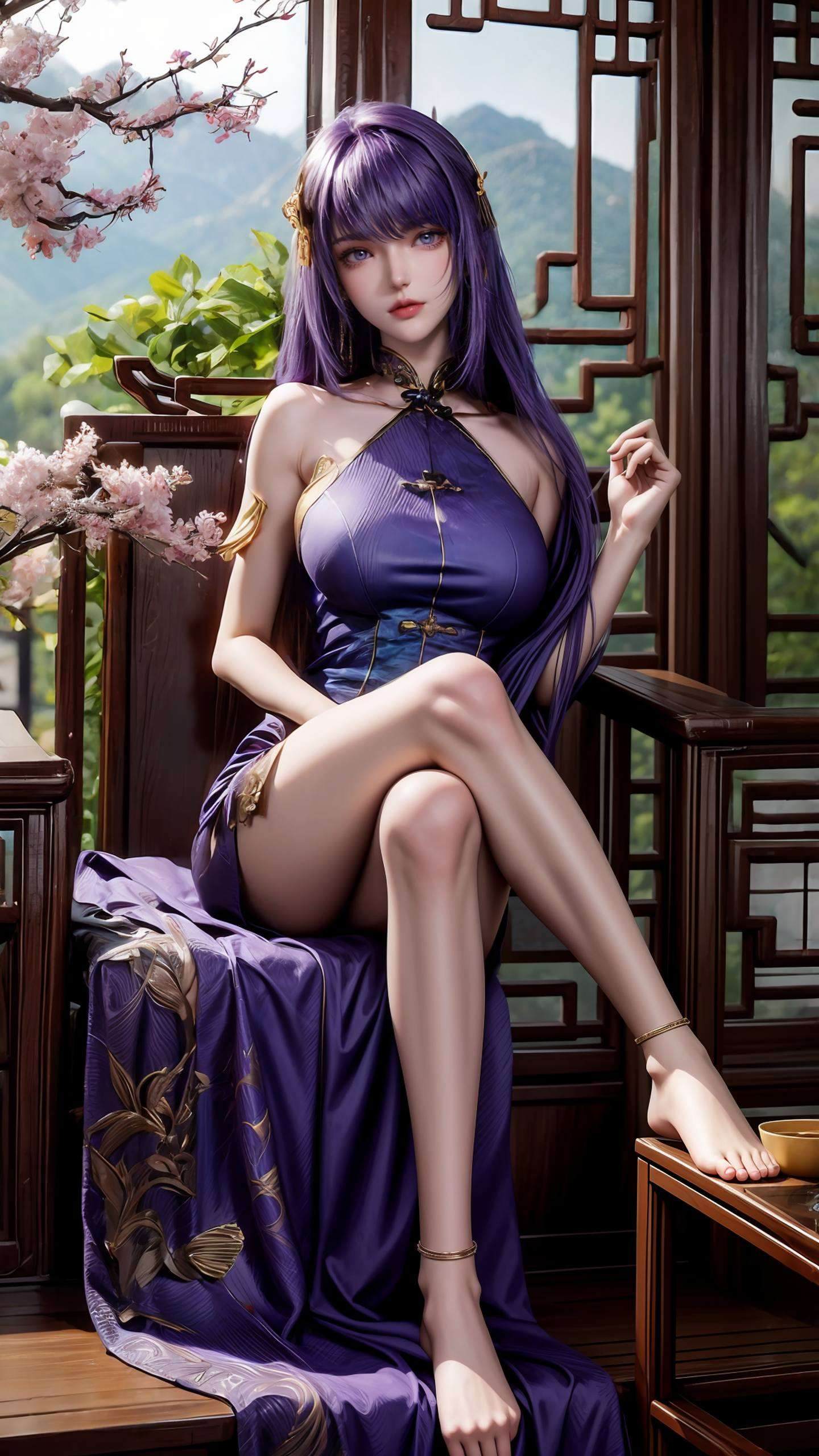 光脚圣采儿壁纸高清美图