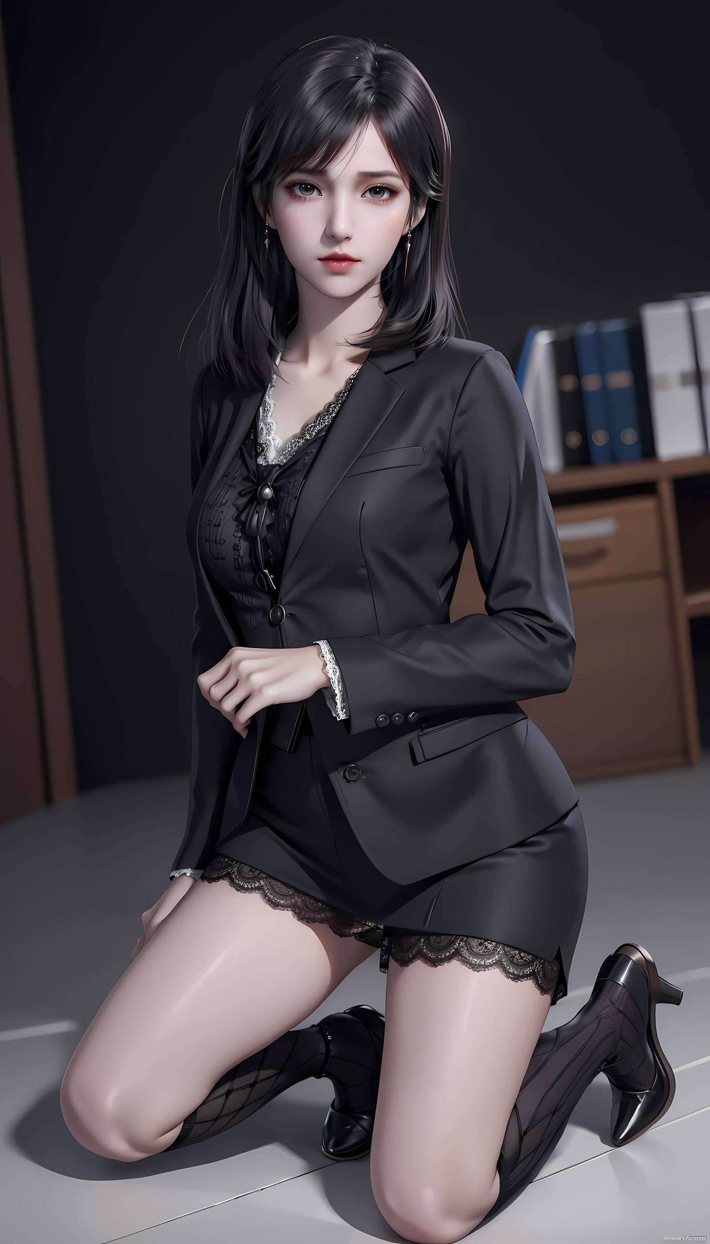 徐欣酒红色丝绒袜子壁纸高清美图