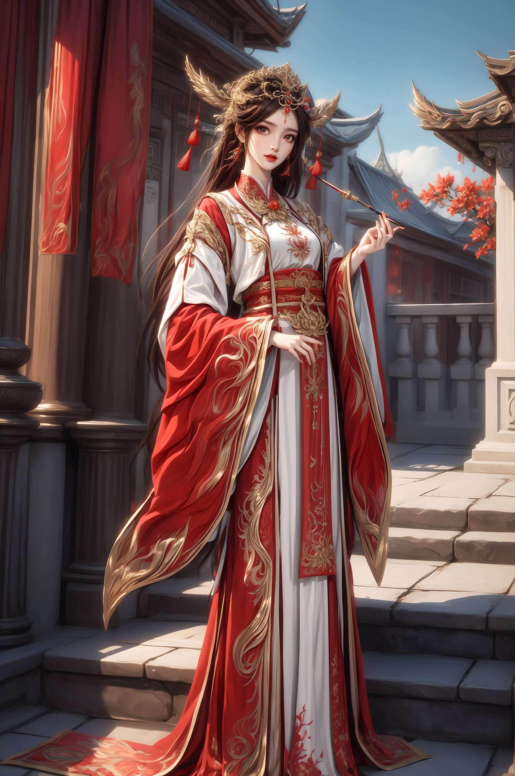 火灵儿背影壁纸高清竖屏高清美图