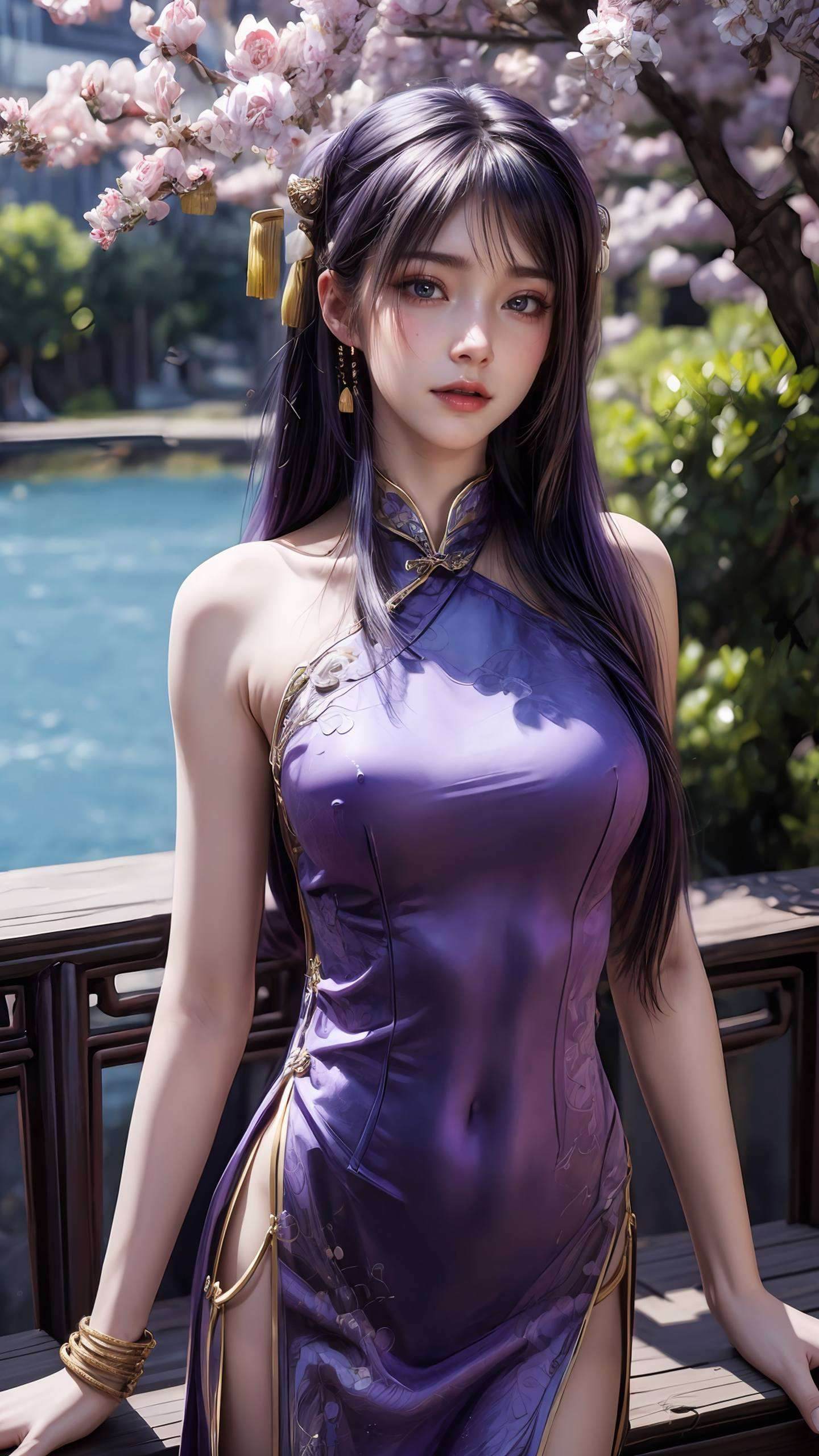 姬紫月正脸壁纸卡通图片高清美图