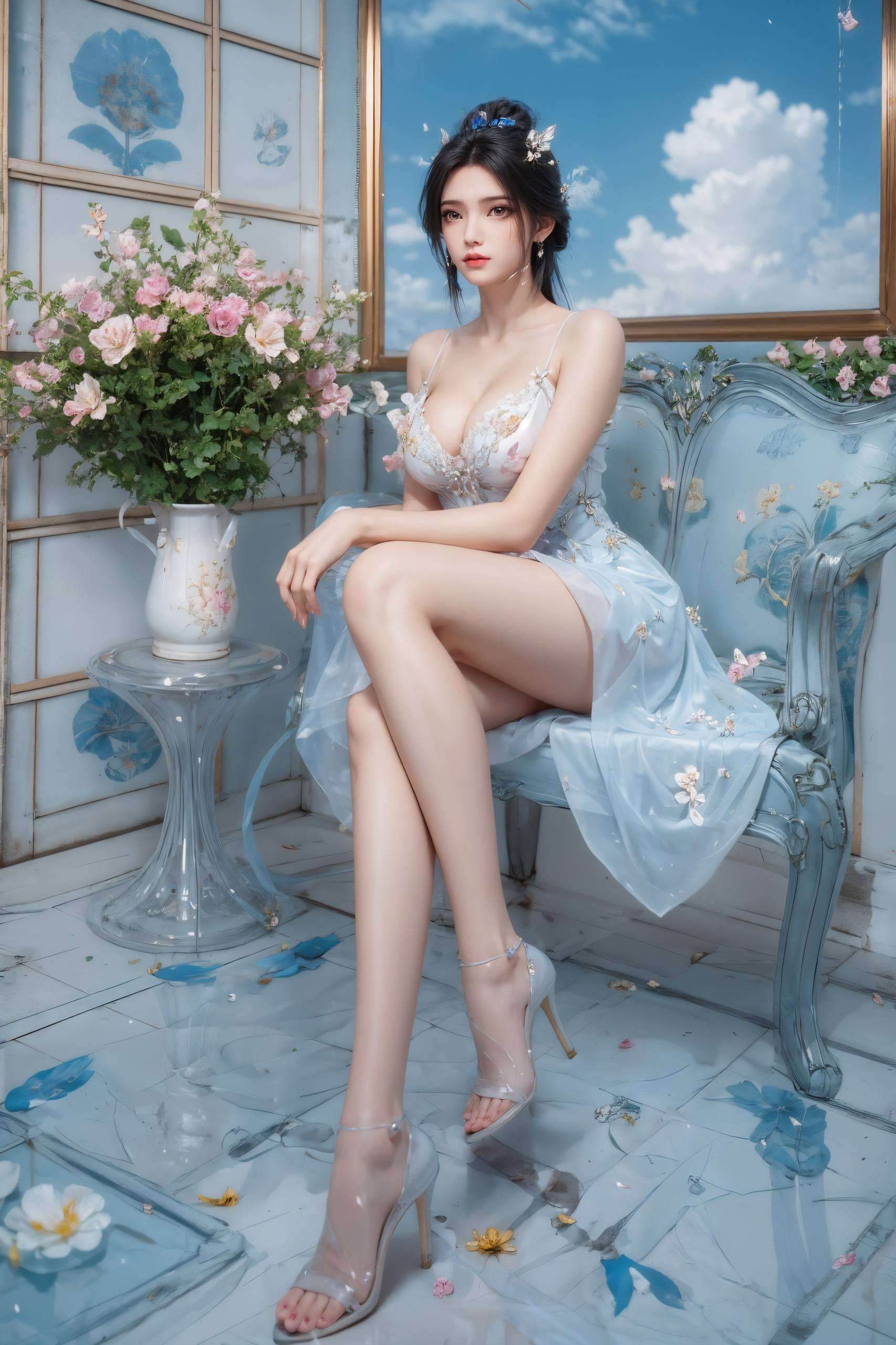陆雪琪月下舞剑壁纸高清美图