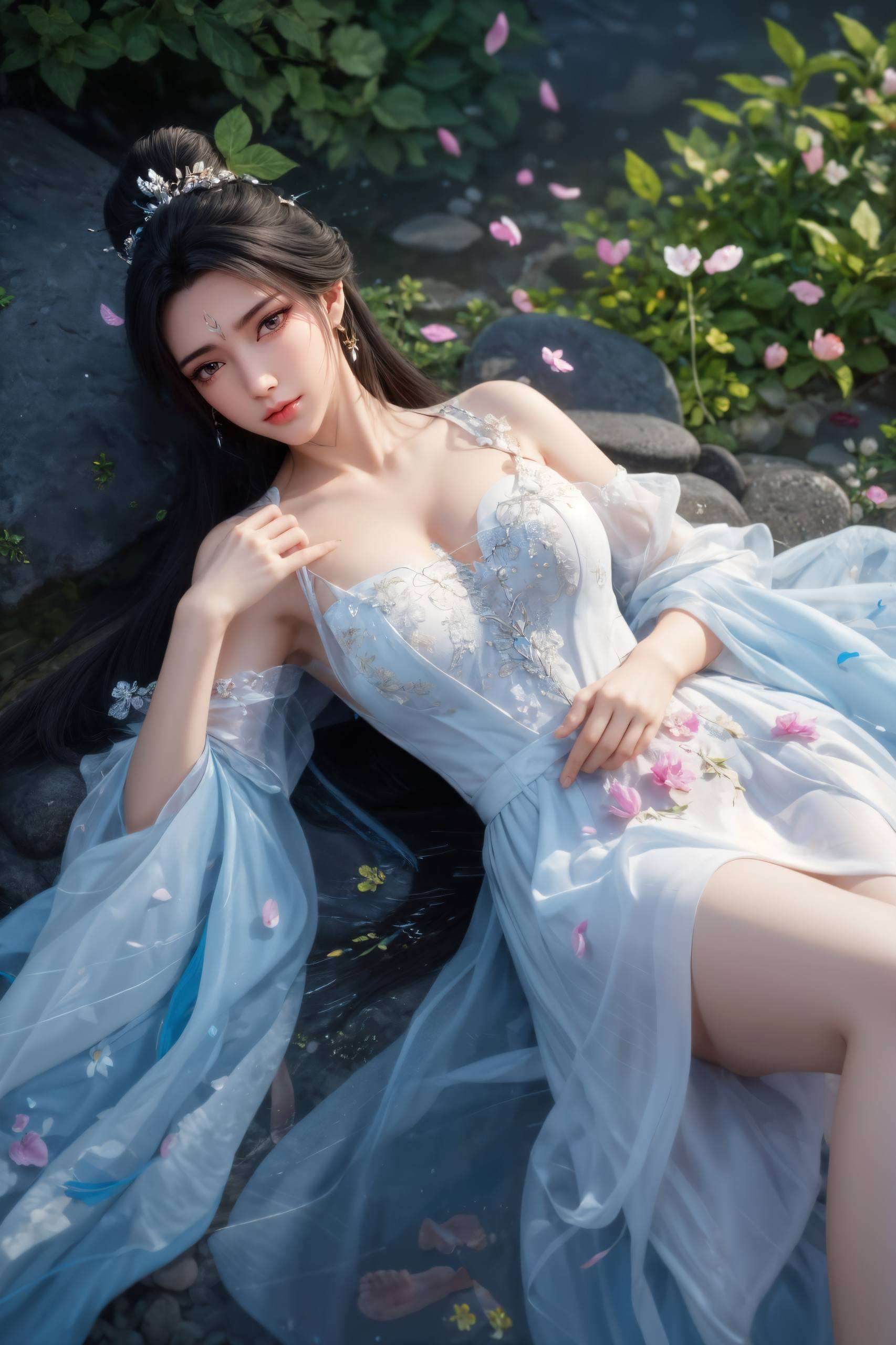陆雪琪动态壁纸月下舞剑高清美图