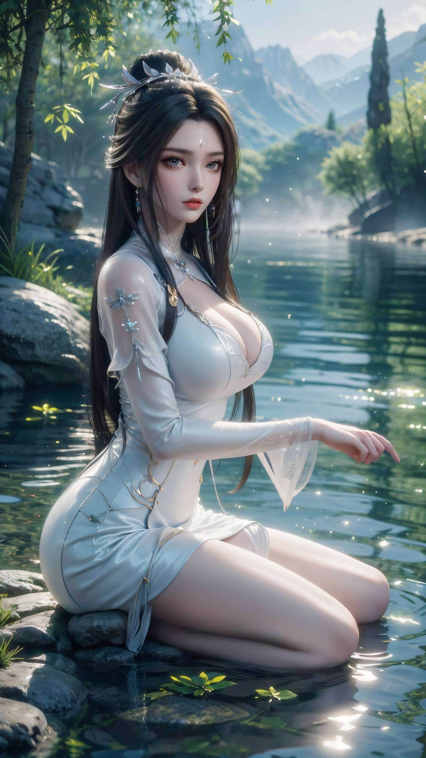 动漫陆雪琪月下舞剑壁纸高清美图
